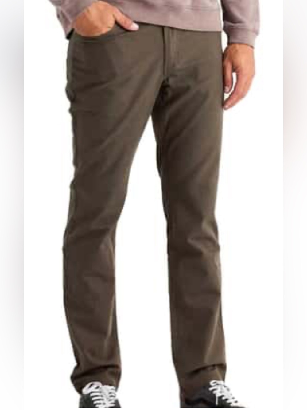 Free Fly Men's Stretch Canvas 5 Pocket Pant sz 34/32 in Tobacco